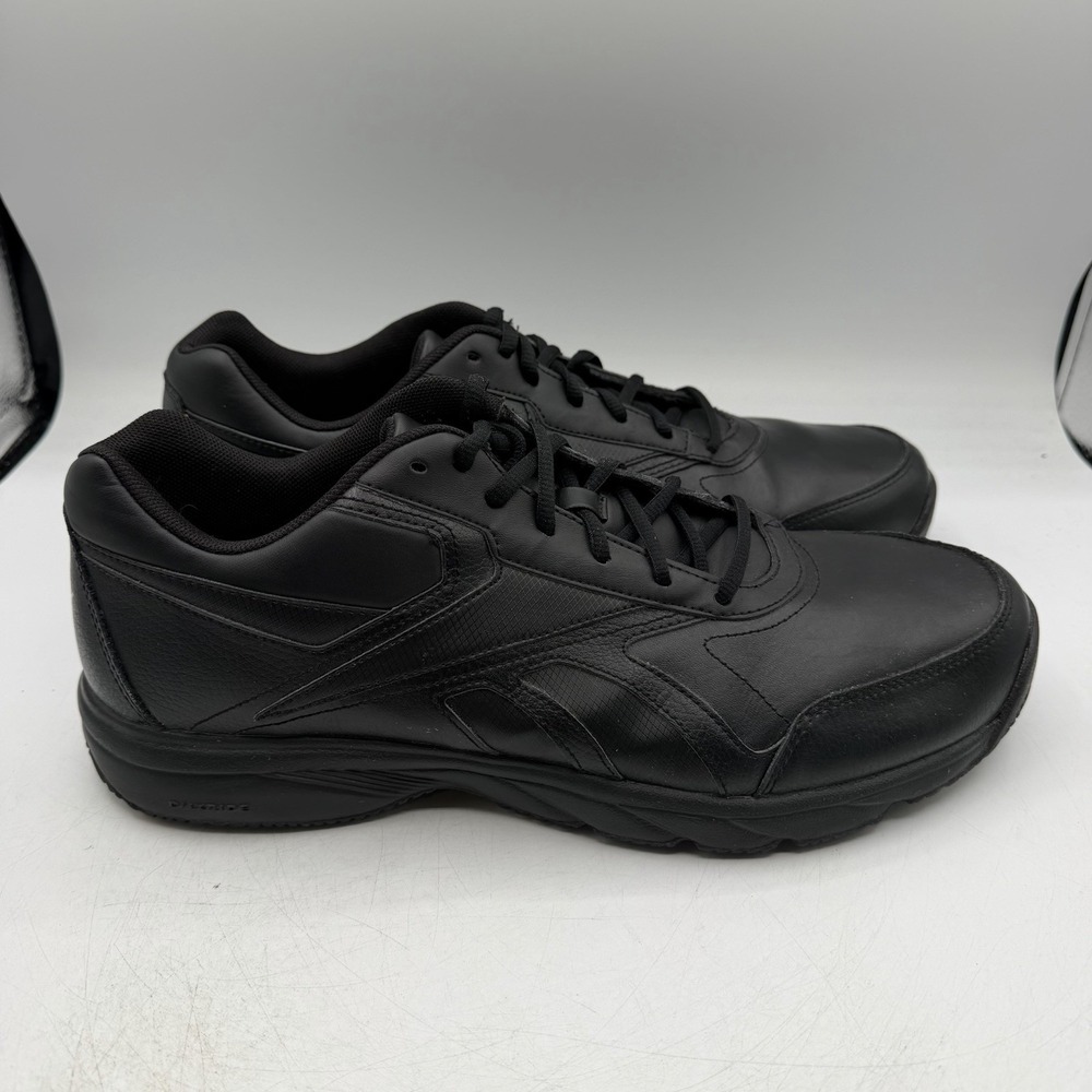 Reebok Work n Cushion Work Shoes Mens Sz 13 Black Slip Resistant Walking Sneaker